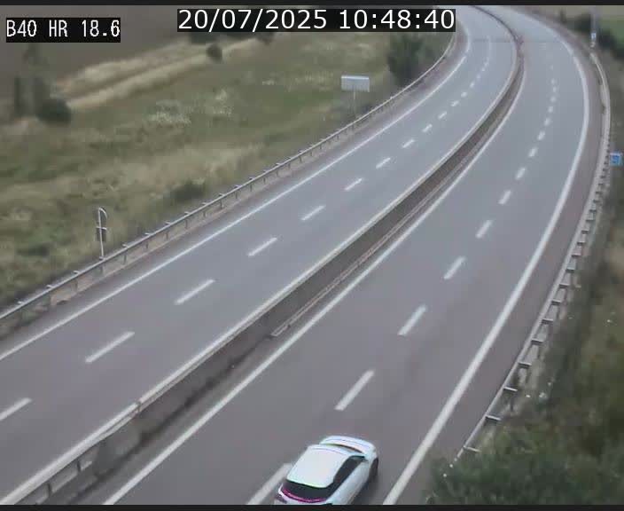 Webcam sur la route de liaison entre Micheville et Esch-Belval à la frontière entre le Luxembourg et la France. Vue orientée vers la Lorraine.
