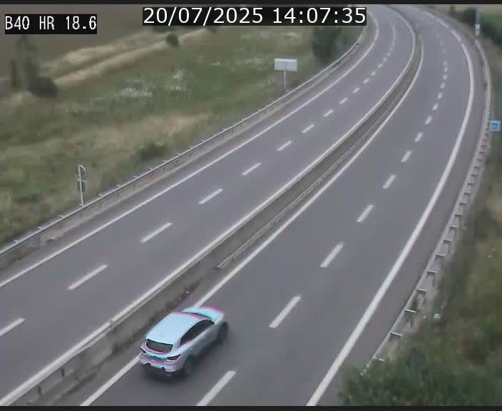 Webcam sur la route de liaison entre Micheville et Esch-Belval à la frontière entre le Luxembourg et la France. Vue orientée vers la Lorraine.