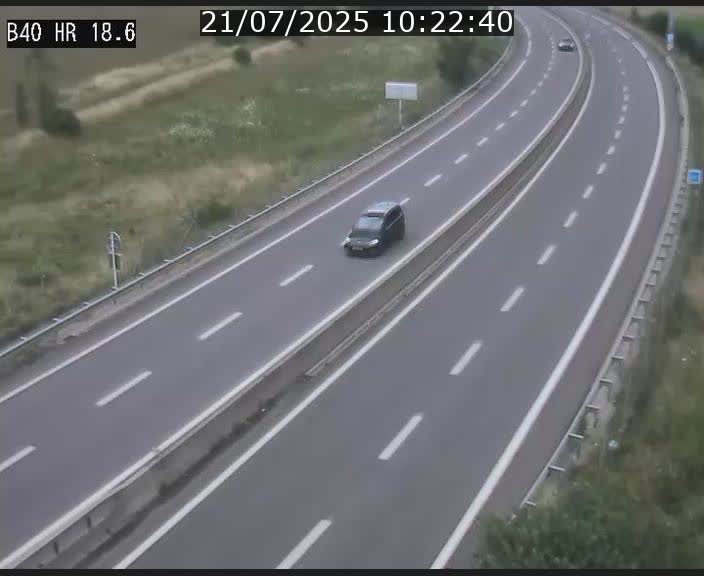Webcam sur la route de liaison entre Micheville et Esch-Belval à la frontière entre le Luxembourg et la France. Vue orientée vers la Lorraine.