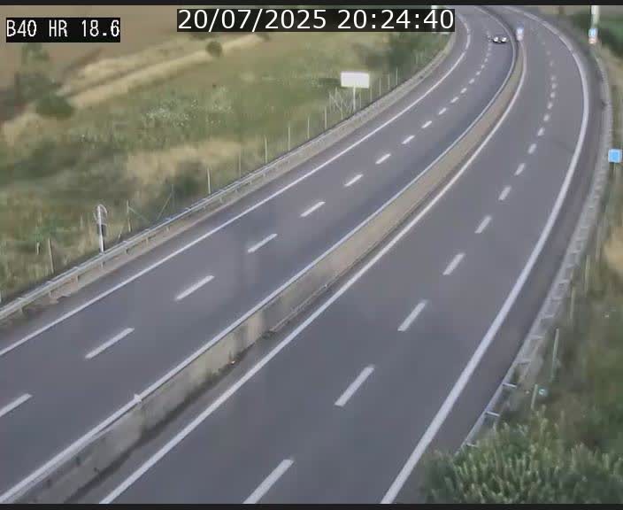 Webcam sur la route de liaison entre Micheville et Esch-Belval à la frontière entre le Luxembourg et la France. Vue orientée vers la Lorraine.