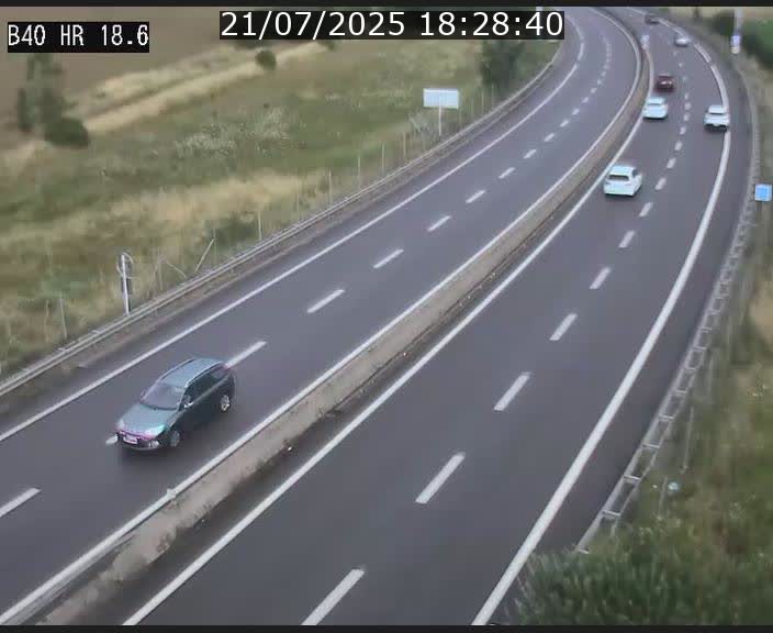 Webcam sur la route de liaison entre Micheville et Esch-Belval à la frontière entre le Luxembourg et la France. Vue orientée vers la Lorraine.