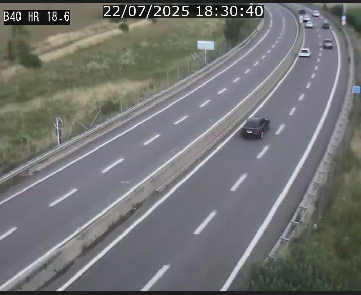 Webcam sur la route de liaison entre Micheville et Esch-Belval à la frontière entre le Luxembourg et la France. Vue orientée vers la Lorraine.
