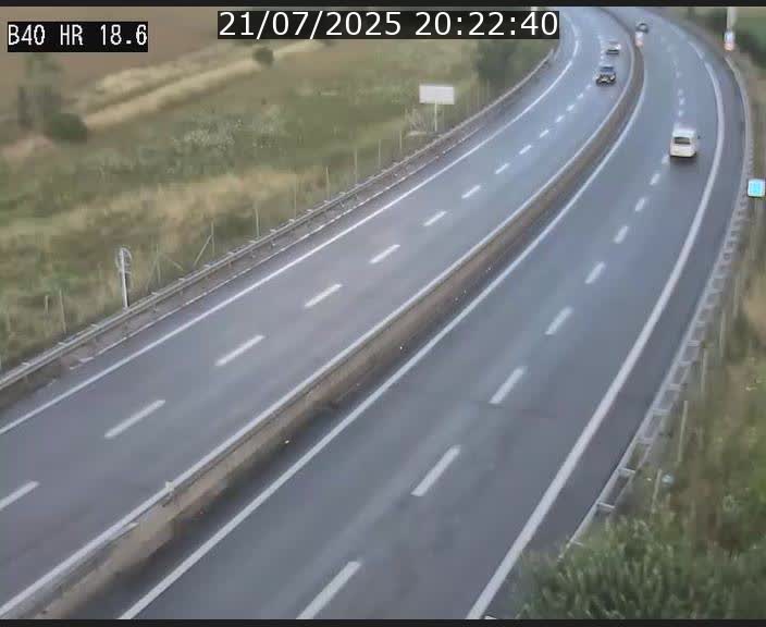 Webcam sur la route de liaison entre Micheville et Esch-Belval à la frontière entre le Luxembourg et la France. Vue orientée vers la Lorraine.