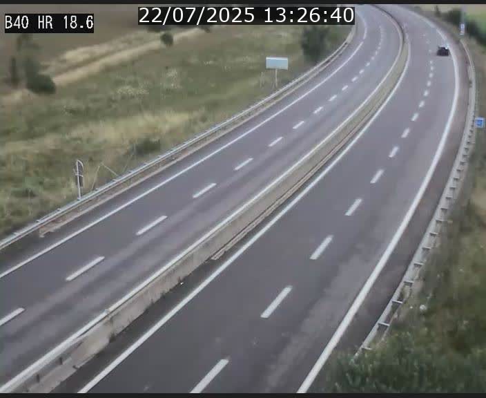 Webcam sur la route de liaison entre Micheville et Esch-Belval à la frontière entre le Luxembourg et la France. Vue orientée vers la Lorraine.