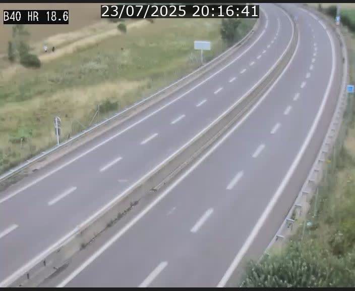 Webcam sur la route de liaison entre Micheville et Esch-Belval à la frontière entre le Luxembourg et la France. Vue orientée vers la Lorraine.