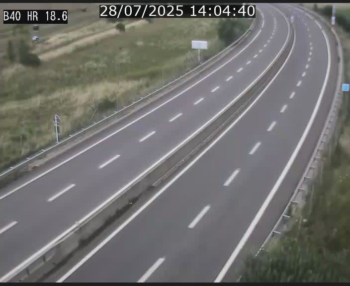 Webcam sur la route de liaison entre Micheville et Esch-Belval à la frontière entre le Luxembourg et la France. Vue orientée vers la Lorraine.