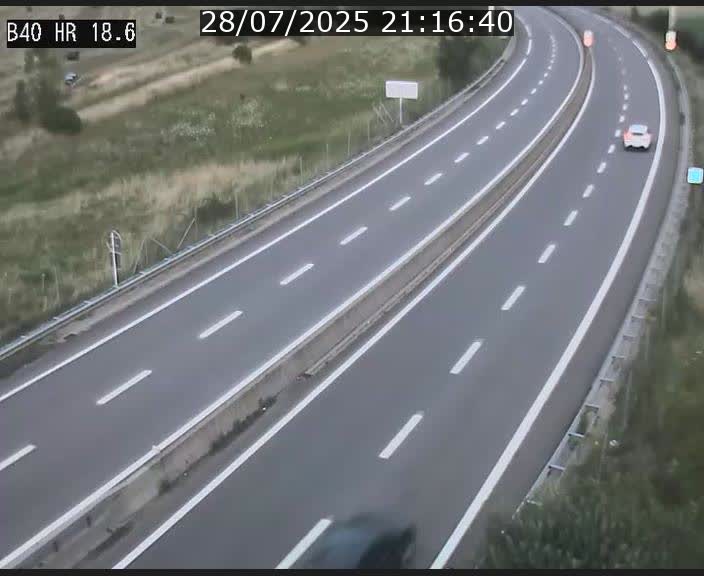 Webcam sur la route de liaison entre Micheville et Esch-Belval à la frontière entre le Luxembourg et la France. Vue orientée vers la Lorraine.