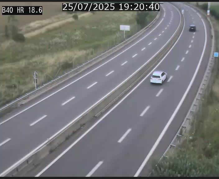 Webcam sur la route de liaison entre Micheville et Esch-Belval à la frontière entre le Luxembourg et la France. Vue orientée vers la Lorraine.