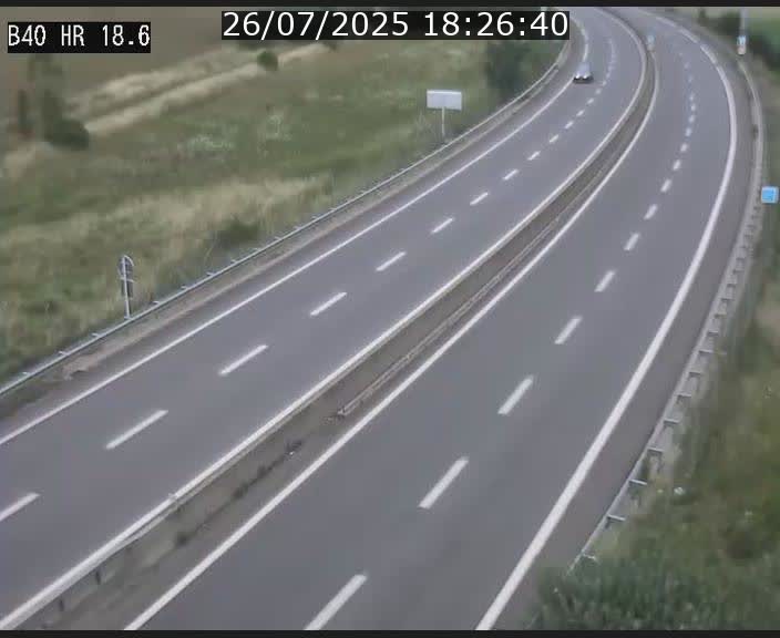 Webcam sur la route de liaison entre Micheville et Esch-Belval à la frontière entre le Luxembourg et la France. Vue orientée vers la Lorraine.