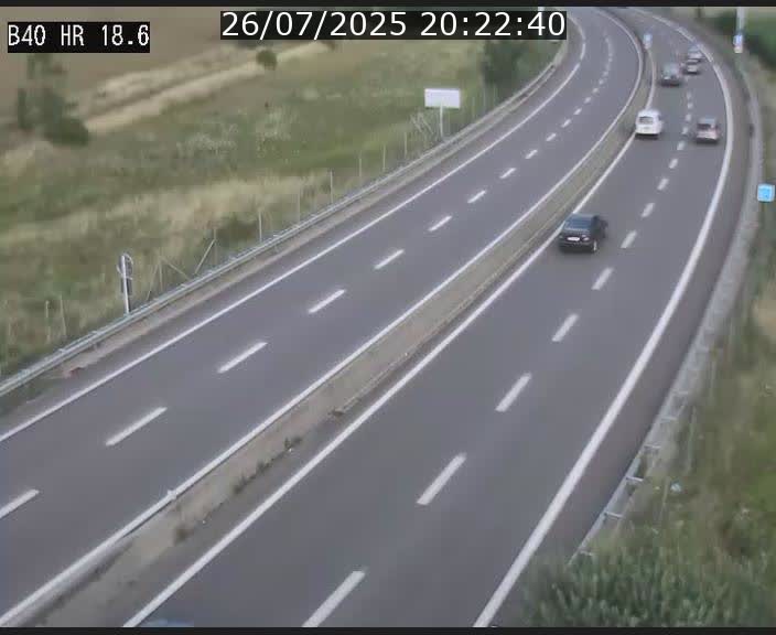 Webcam sur la route de liaison entre Micheville et Esch-Belval à la frontière entre le Luxembourg et la France. Vue orientée vers la Lorraine.