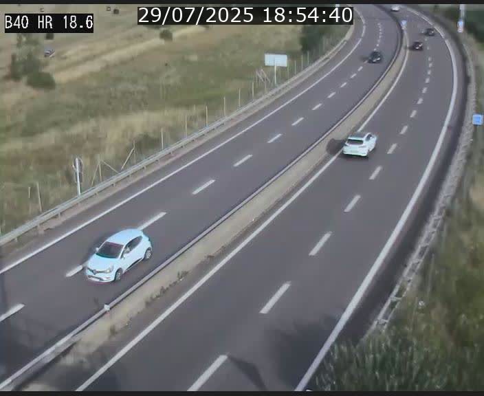 Webcam sur la route de liaison entre Micheville et Esch-Belval à la frontière entre le Luxembourg et la France. Vue orientée vers la Lorraine.