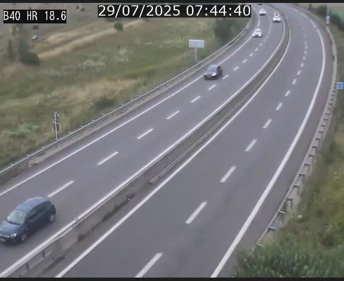 Webcam sur la route de liaison entre Micheville et Esch-Belval à la frontière entre le Luxembourg et la France. Vue orientée vers la Lorraine.