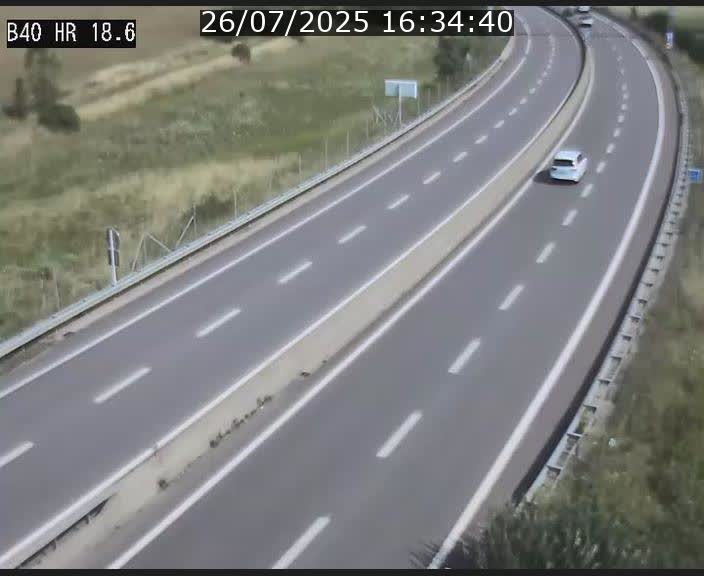 Webcam sur la route de liaison entre Micheville et Esch-Belval à la frontière entre le Luxembourg et la France. Vue orientée vers la Lorraine.
