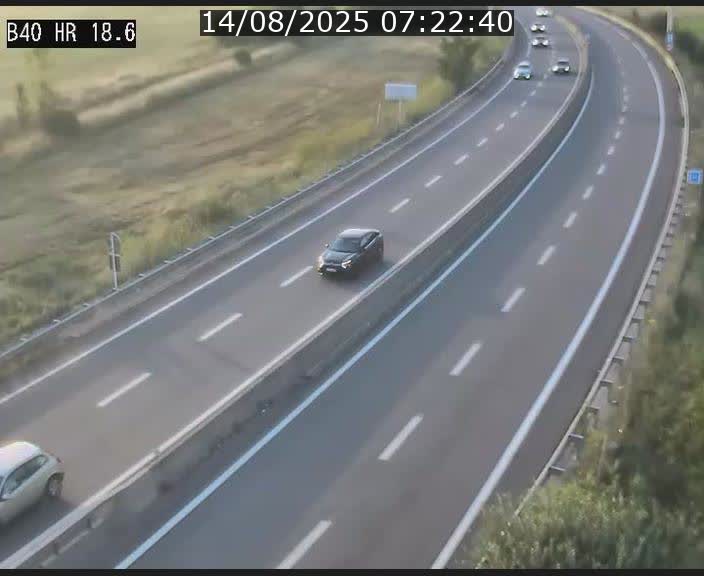 Webcam sur la route de liaison entre Micheville et Esch-Belval à la frontière entre le Luxembourg et la France. Vue orientée vers la Lorraine.