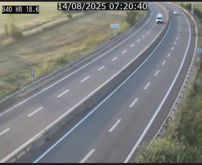Webcam sur la route de liaison entre Micheville et Esch-Belval à la frontière entre le Luxembourg et la France. Vue orientée vers la Lorraine.