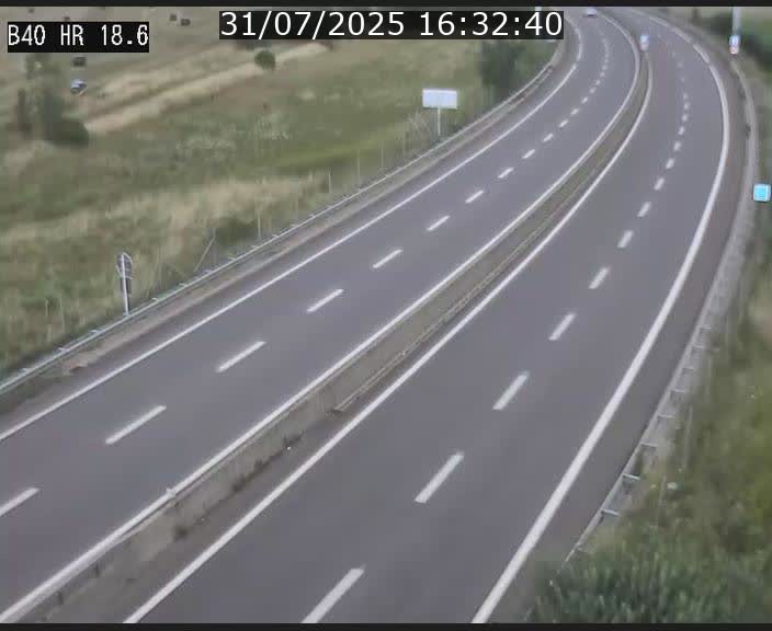 Webcam sur la route de liaison entre Micheville et Esch-Belval à la frontière entre le Luxembourg et la France. Vue orientée vers la Lorraine.