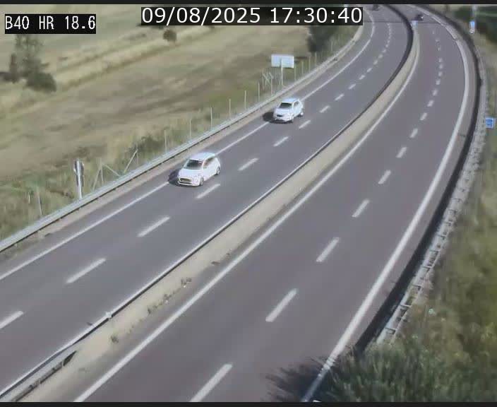 Webcam sur la route de liaison entre Micheville et Esch-Belval à la frontière entre le Luxembourg et la France. Vue orientée vers la Lorraine.
