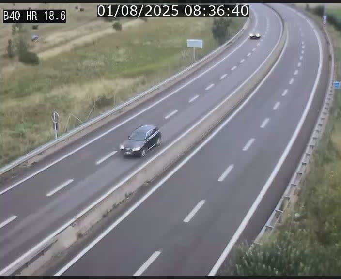 Webcam sur la route de liaison entre Micheville et Esch-Belval à la frontière entre le Luxembourg et la France. Vue orientée vers la Lorraine.