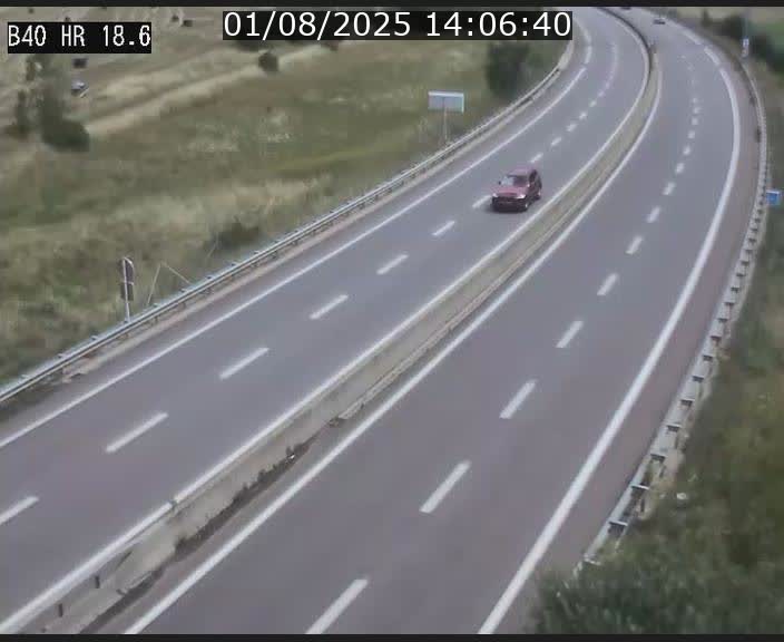 Webcam sur la route de liaison entre Micheville et Esch-Belval à la frontière entre le Luxembourg et la France. Vue orientée vers la Lorraine.