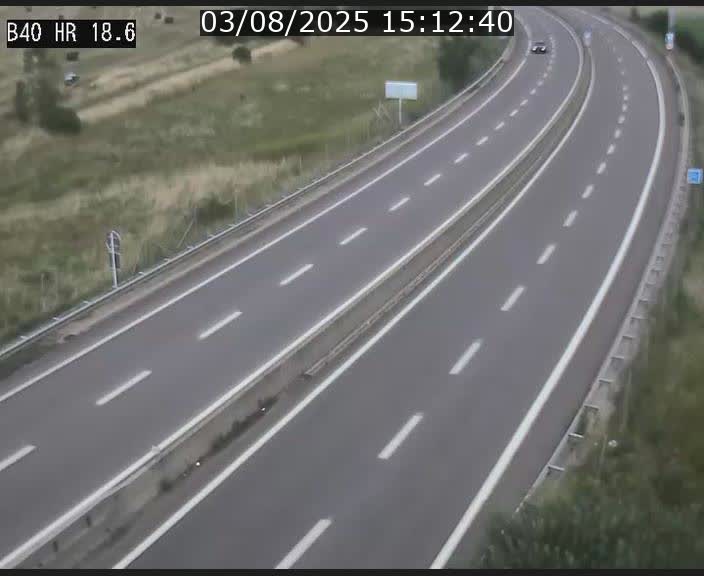 Webcam sur la route de liaison entre Micheville et Esch-Belval à la frontière entre le Luxembourg et la France. Vue orientée vers la Lorraine.