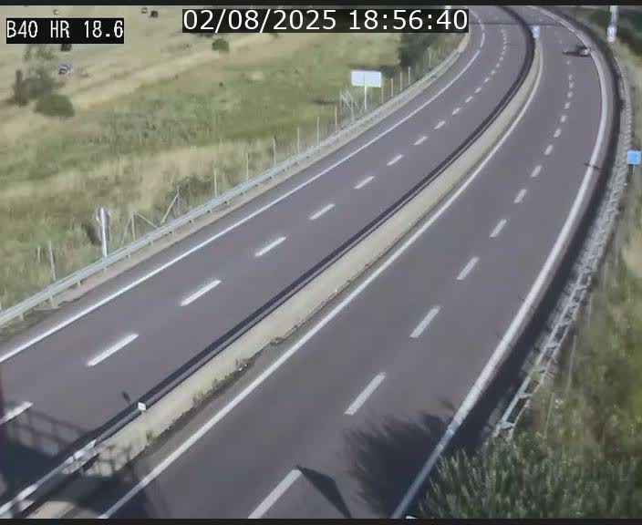 Webcam sur la route de liaison entre Micheville et Esch-Belval à la frontière entre le Luxembourg et la France. Vue orientée vers la Lorraine.
