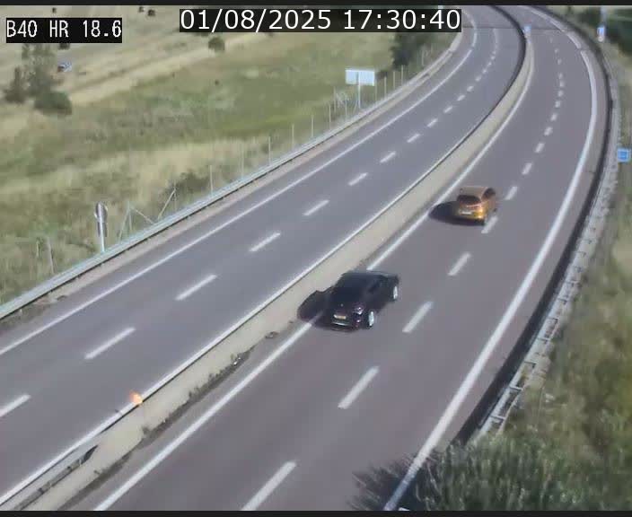 Webcam sur la route de liaison entre Micheville et Esch-Belval à la frontière entre le Luxembourg et la France. Vue orientée vers la Lorraine.