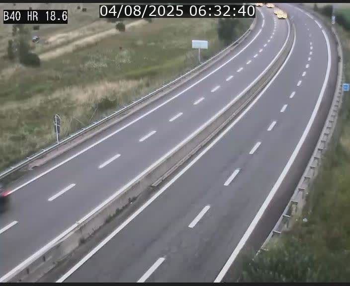 Webcam sur la route de liaison entre Micheville et Esch-Belval à la frontière entre le Luxembourg et la France. Vue orientée vers la Lorraine.