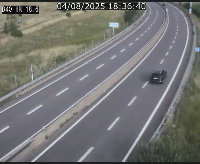 Webcam sur la route de liaison entre Micheville et Esch-Belval à la frontière entre le Luxembourg et la France. Vue orientée vers la Lorraine.