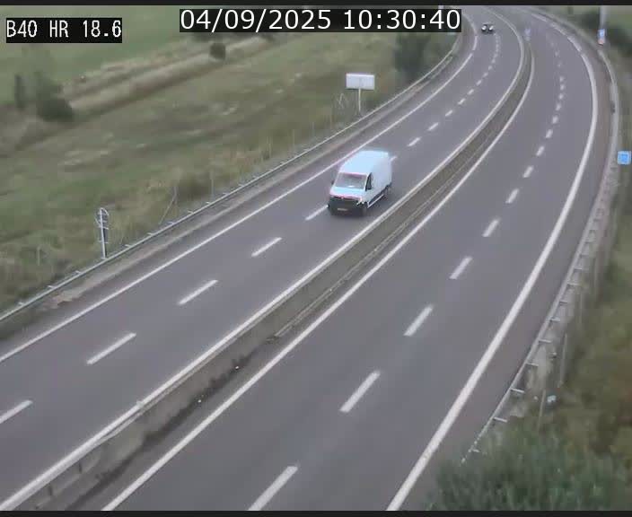 Webcam sur la route de liaison entre Micheville et Esch-Belval à la frontière entre le Luxembourg et la France. Vue orientée vers la Lorraine.