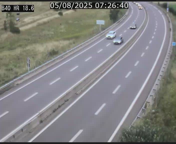 Webcam sur la route de liaison entre Micheville et Esch-Belval à la frontière entre le Luxembourg et la France. Vue orientée vers la Lorraine.
