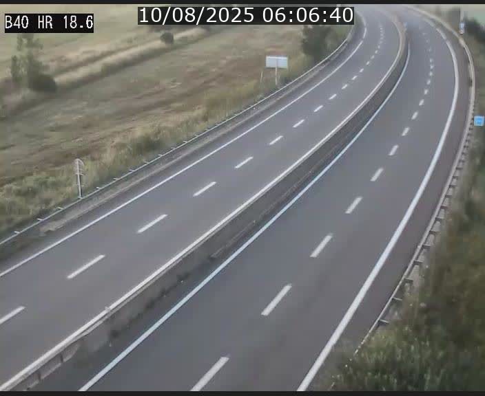 Webcam sur la route de liaison entre Micheville et Esch-Belval à la frontière entre le Luxembourg et la France. Vue orientée vers la Lorraine.