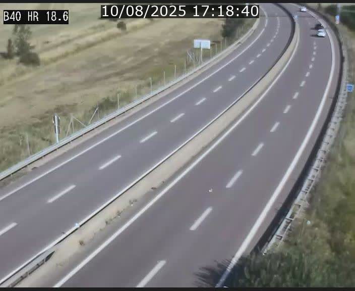 Webcam sur la route de liaison entre Micheville et Esch-Belval à la frontière entre le Luxembourg et la France. Vue orientée vers la Lorraine.