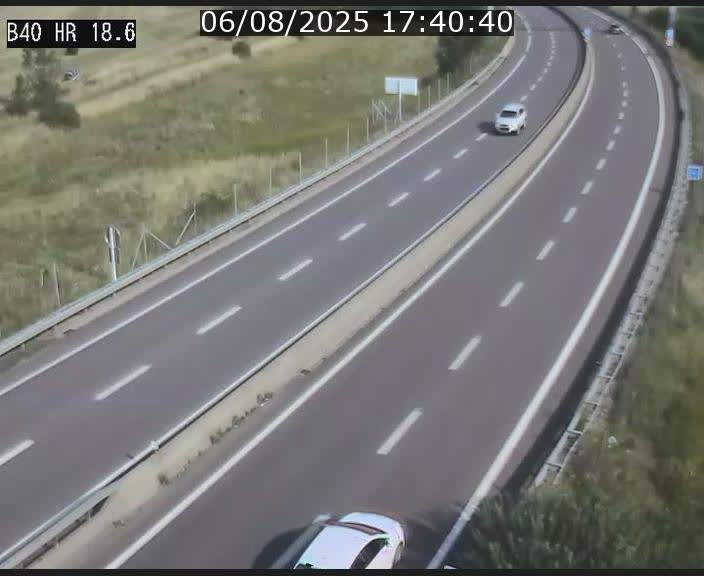 Webcam sur la route de liaison entre Micheville et Esch-Belval à la frontière entre le Luxembourg et la France. Vue orientée vers la Lorraine.