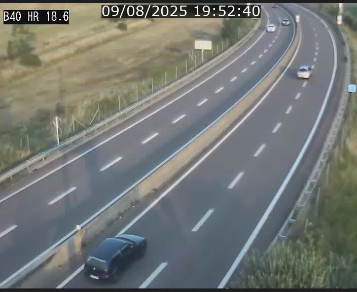 Webcam sur la route de liaison entre Micheville et Esch-Belval à la frontière entre le Luxembourg et la France. Vue orientée vers la Lorraine.