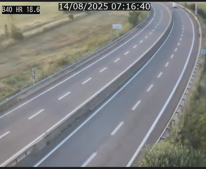 Webcam sur la route de liaison entre Micheville et Esch-Belval à la frontière entre le Luxembourg et la France. Vue orientée vers la Lorraine.