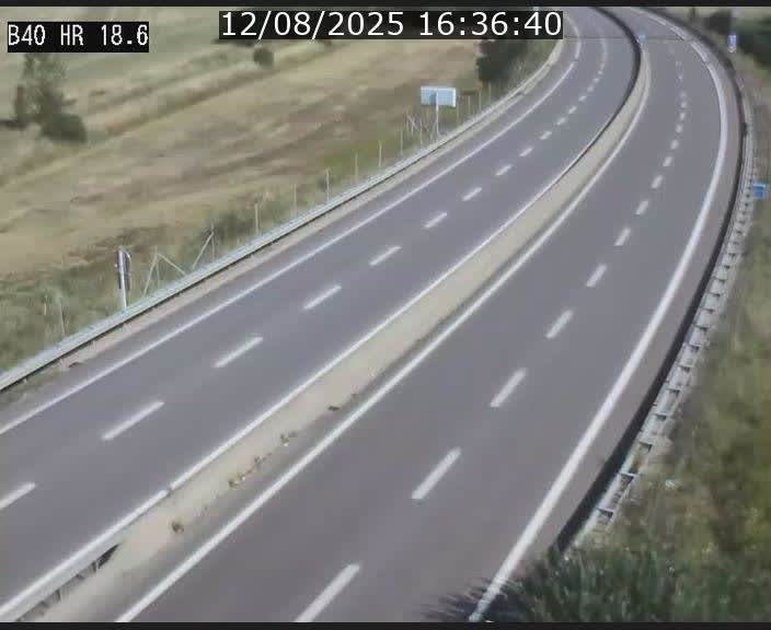 Webcam sur la route de liaison entre Micheville et Esch-Belval à la frontière entre le Luxembourg et la France. Vue orientée vers la Lorraine.
