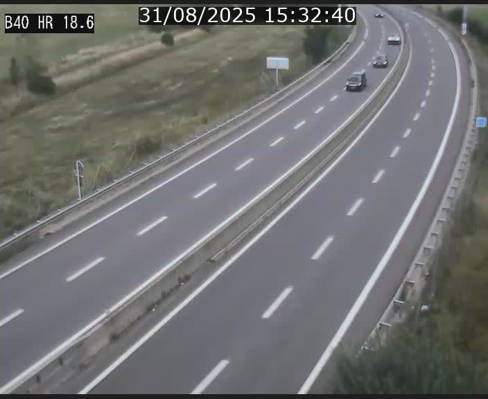 Webcam sur la route de liaison entre Micheville et Esch-Belval à la frontière entre le Luxembourg et la France. Vue orientée vers la Lorraine.