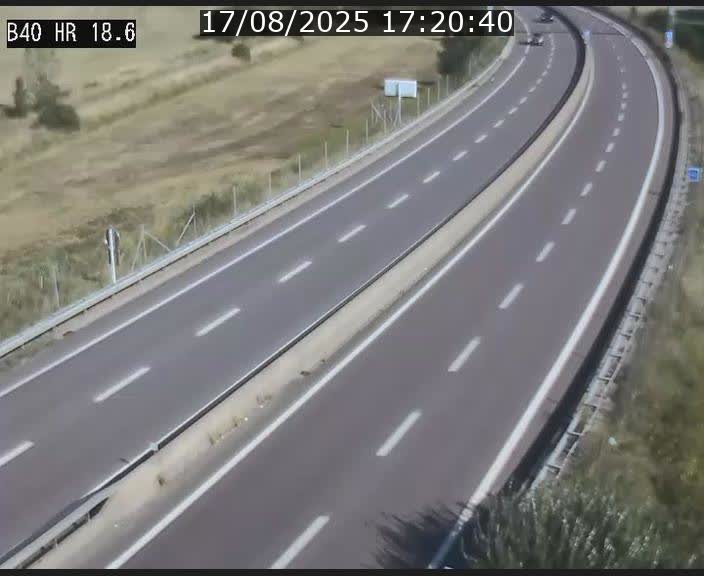 Webcam sur la route de liaison entre Micheville et Esch-Belval à la frontière entre le Luxembourg et la France. Vue orientée vers la Lorraine.