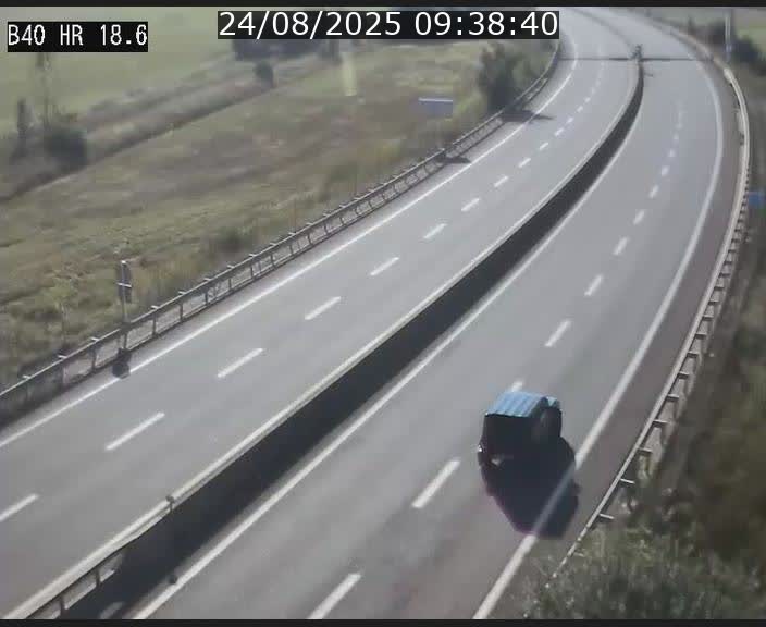Webcam sur la route de liaison entre Micheville et Esch-Belval à la frontière entre le Luxembourg et la France. Vue orientée vers la Lorraine.