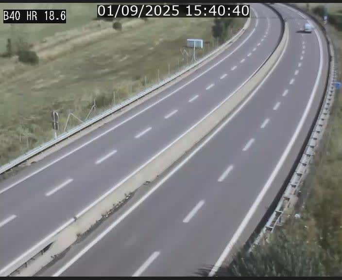 Webcam sur la route de liaison entre Micheville et Esch-Belval à la frontière entre le Luxembourg et la France. Vue orientée vers la Lorraine.