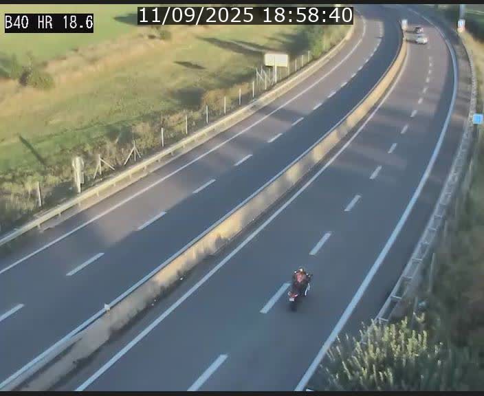 Webcam sur la route de liaison entre Micheville et Esch-Belval à la frontière entre le Luxembourg et la France. Vue orientée vers la Lorraine.