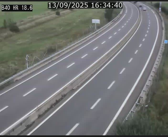 Webcam sur la route de liaison entre Micheville et Esch-Belval à la frontière entre le Luxembourg et la France. Vue orientée vers la Lorraine.