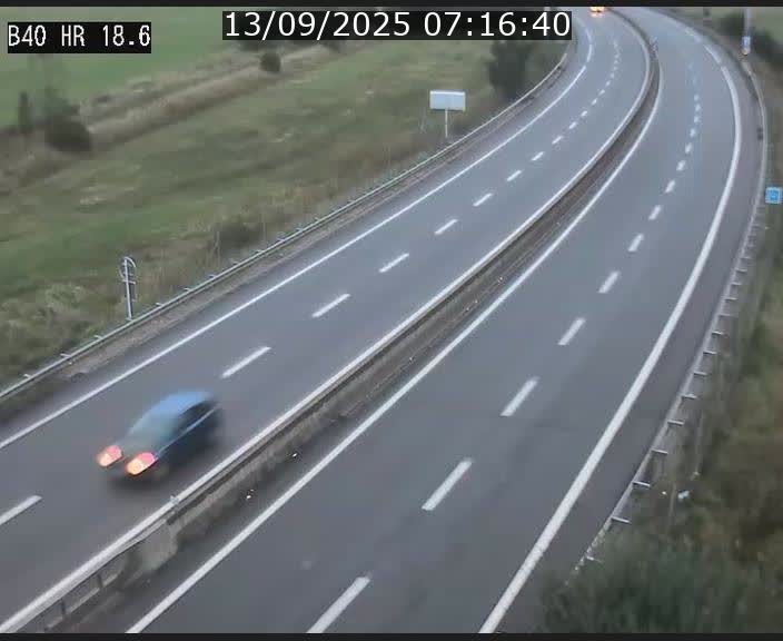 Webcam sur la route de liaison entre Micheville et Esch-Belval à la frontière entre le Luxembourg et la France. Vue orientée vers la Lorraine.
