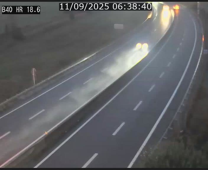 Webcam sur la route de liaison entre Micheville et Esch-Belval à la frontière entre le Luxembourg et la France. Vue orientée vers la Lorraine.