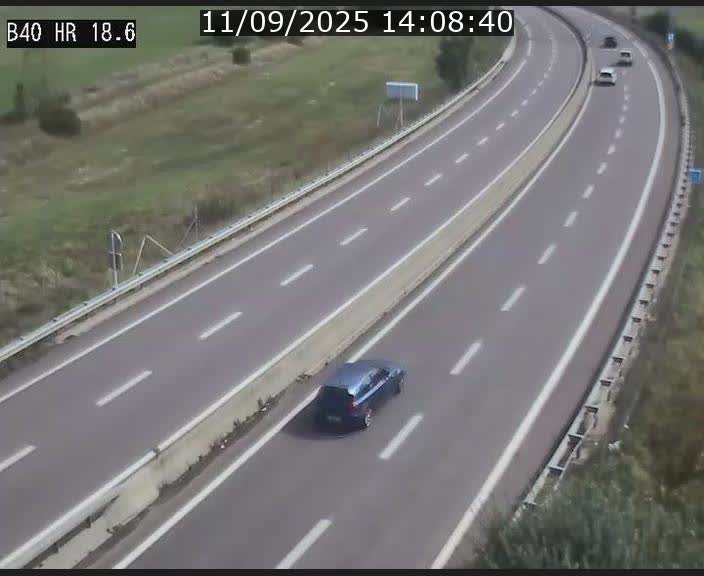 Webcam sur la route de liaison entre Micheville et Esch-Belval à la frontière entre le Luxembourg et la France. Vue orientée vers la Lorraine.