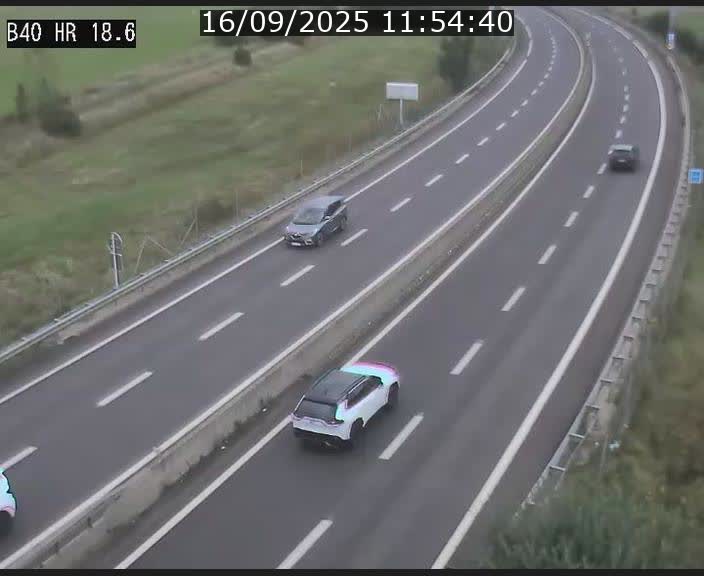 Webcam sur la route de liaison entre Micheville et Esch-Belval à la frontière entre le Luxembourg et la France. Vue orientée vers la Lorraine.