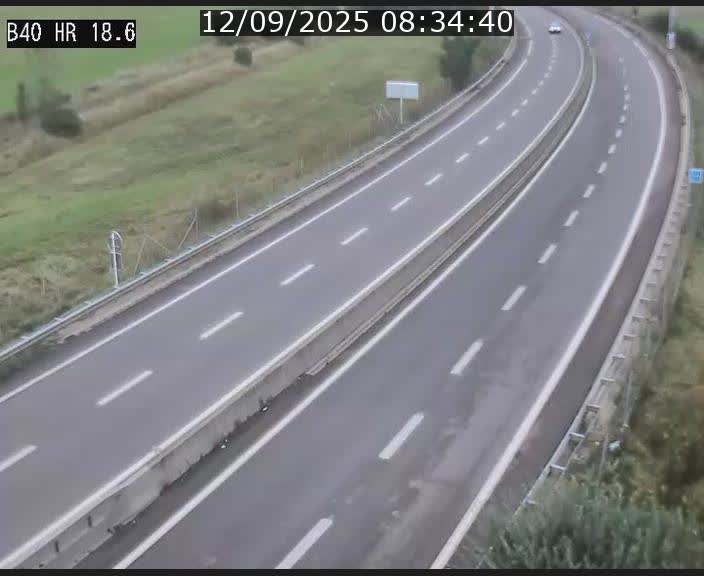 Webcam sur la route de liaison entre Micheville et Esch-Belval à la frontière entre le Luxembourg et la France. Vue orientée vers la Lorraine.
