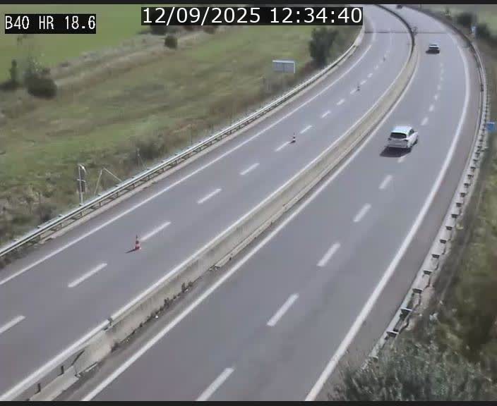 Webcam sur la route de liaison entre Micheville et Esch-Belval à la frontière entre le Luxembourg et la France. Vue orientée vers la Lorraine.