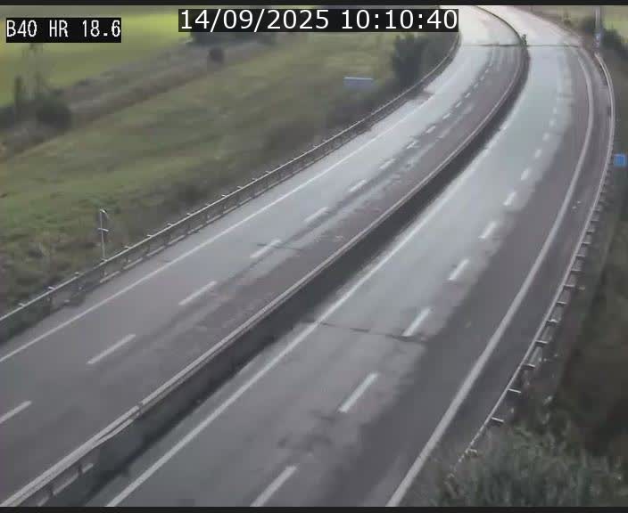Webcam sur la route de liaison entre Micheville et Esch-Belval à la frontière entre le Luxembourg et la France. Vue orientée vers la Lorraine.