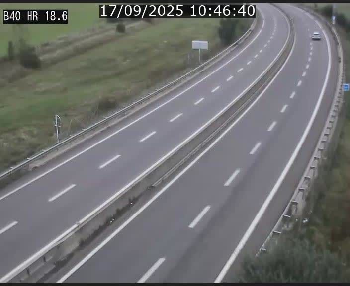 Webcam sur la route de liaison entre Micheville et Esch-Belval à la frontière entre le Luxembourg et la France. Vue orientée vers la Lorraine.